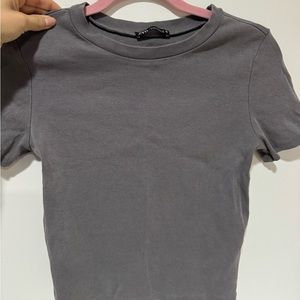 Zara Dark Grey Size M - Stretched Crop top (NEW Without tag)